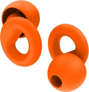 Noise Canceling Earplugs for Sleep and Concentration– New Flexible Earplugs for Better Attenuation–2 Pair Reusable –Deal for Side Sleepers &Noise Sensitive Person – 27dB Noise Cancellation–Orange