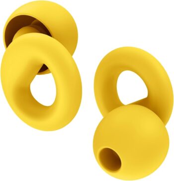 Noise Canceling Earplugs for Sleep and Concentration– New Flexible Earplugs for Better Attenuation–2 Pair Reusable –Deal for Side Sleepers &Noise Sensitive Person – 27dB Noise Cancellation–Yellow