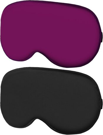Silk Sleep Mask for Women Man, Thicken Eye Mask for Sleeping, Breathable Eye Covers for Sleeping, Soft Eyesahde, Reduces Puffy Blindfold