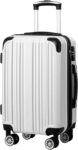 Luggage Expandable(only 28") Suitcase PC+ABS Spinner 20in 24in 28in Carry on (white grid new, M(24in))