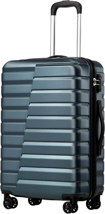 Luggage Suitcase Carry on Hardside PC+ABS Spinner  Telescopic Handle