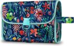 Portable Toiletry Cosmetic Travel Bag, Large Water Resistant Hanging Makeup Organizer Storage Pouch Case for Women Girls (Jungle Night)